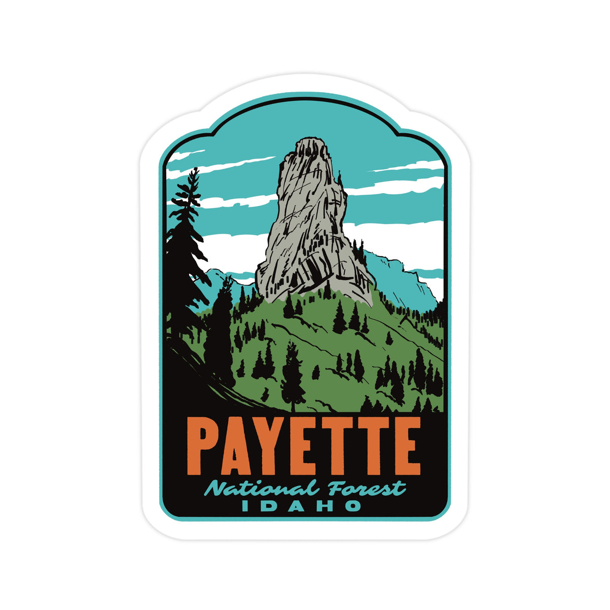 a sticker of Payette National Forest