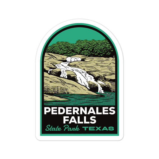 A sticker of Pedernales Falls State Park