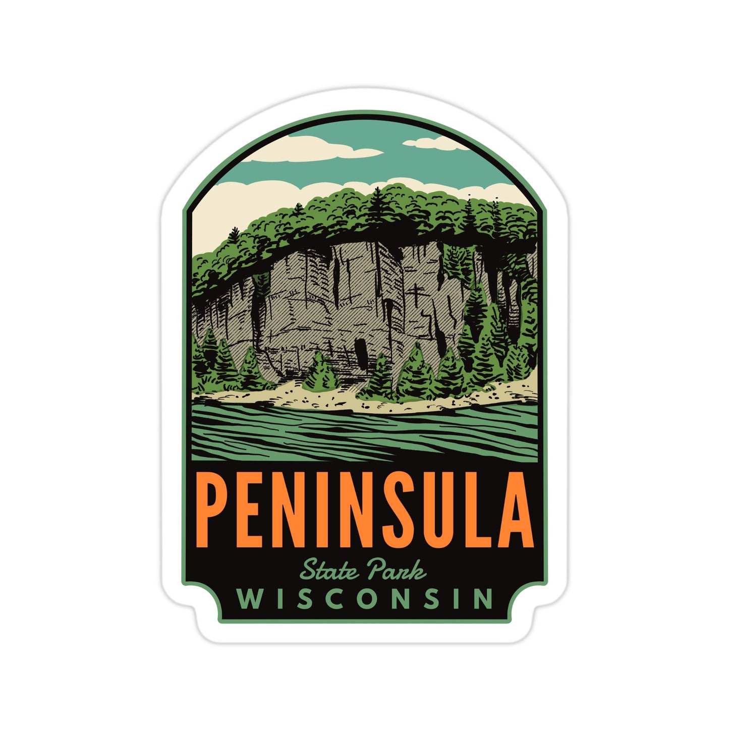 A sticker of Peninsula State Park