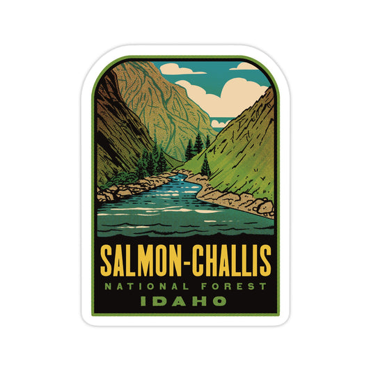 A sticker of Salmon-Challis National Forest