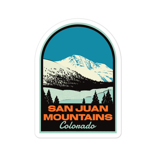 A sticker of the San Juan Mountains