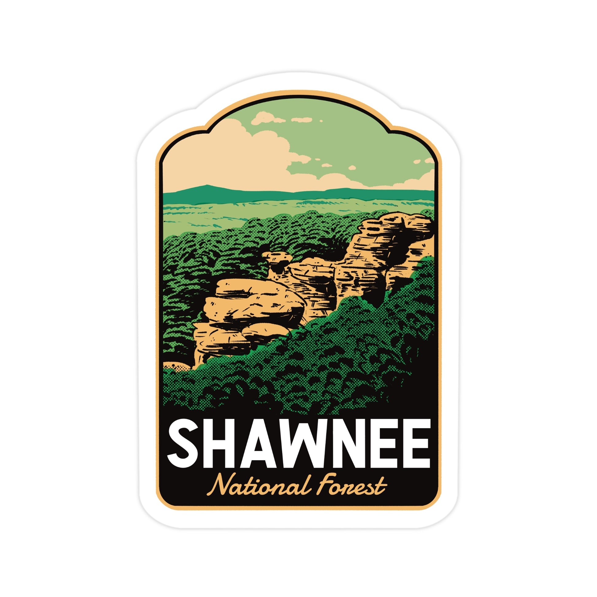 A sticker of Shawnee National Forest