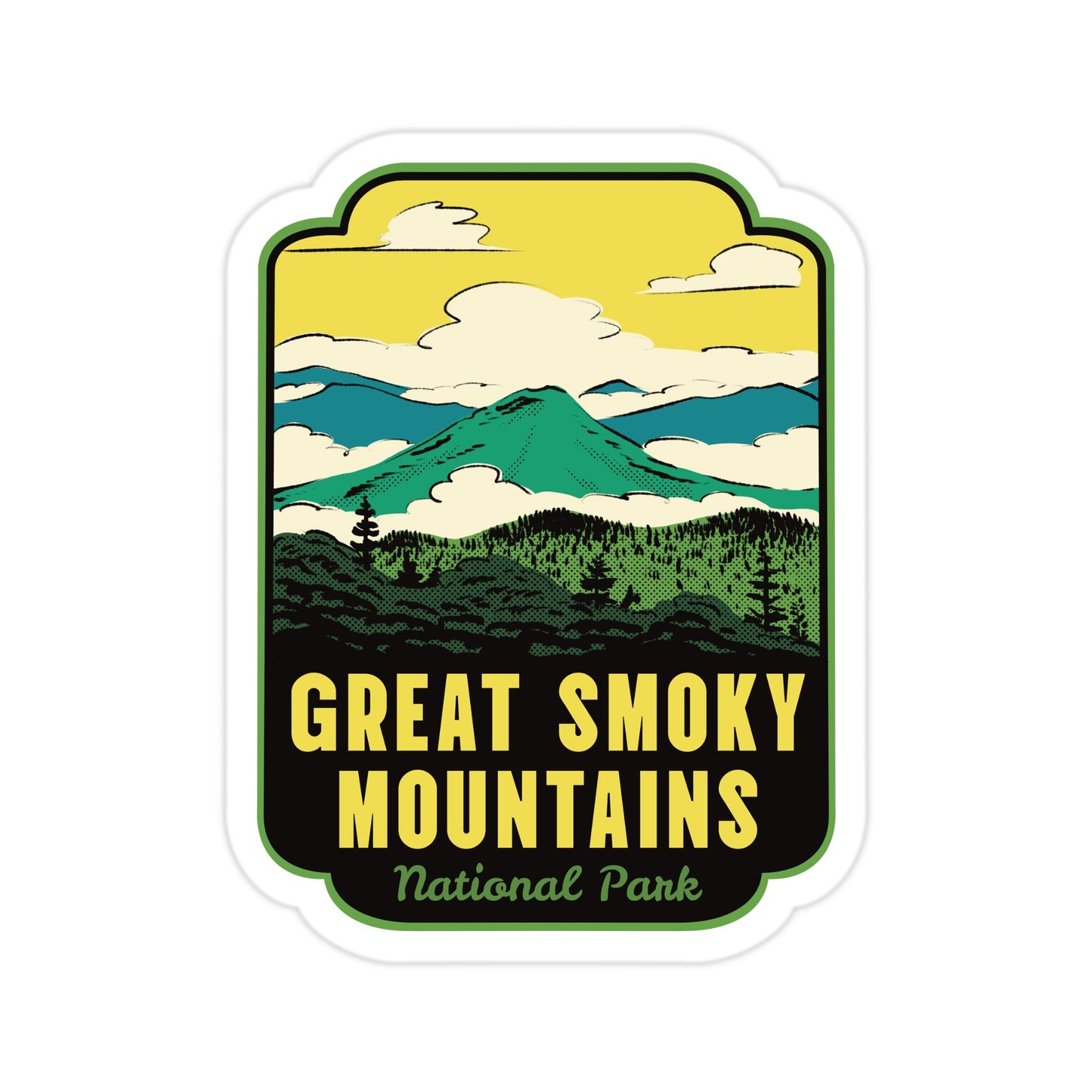 A sticker of Great Smoky Mountains