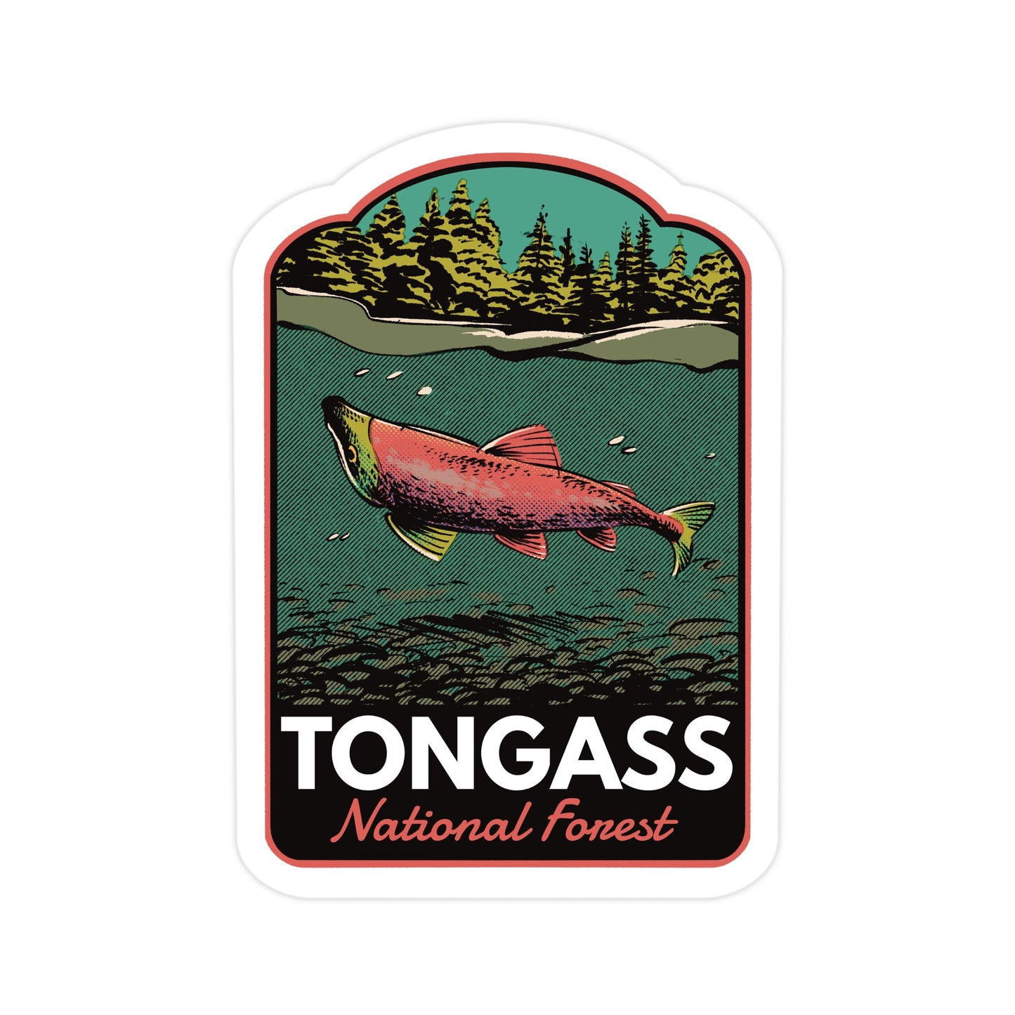 A sticker of Tongass National Forest