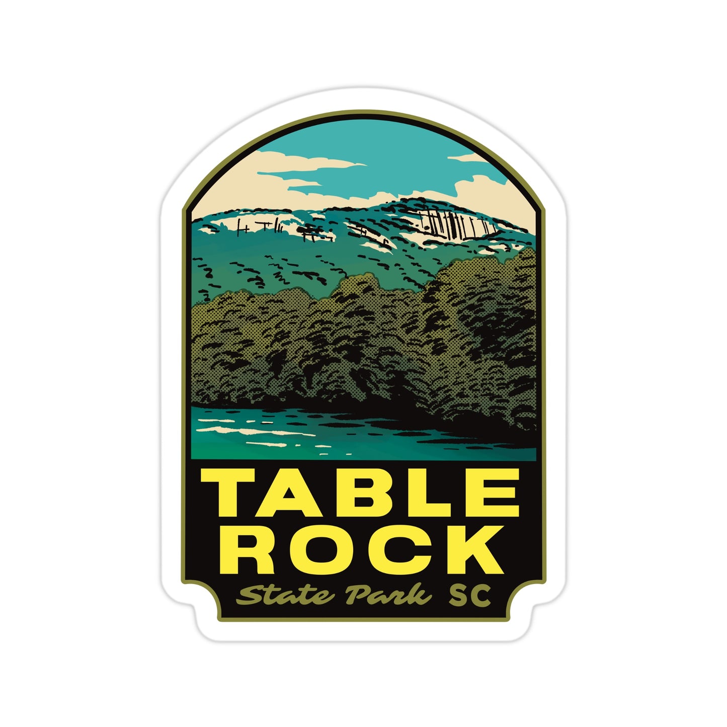 Table Rock State Park SC - Vinyl Sticker