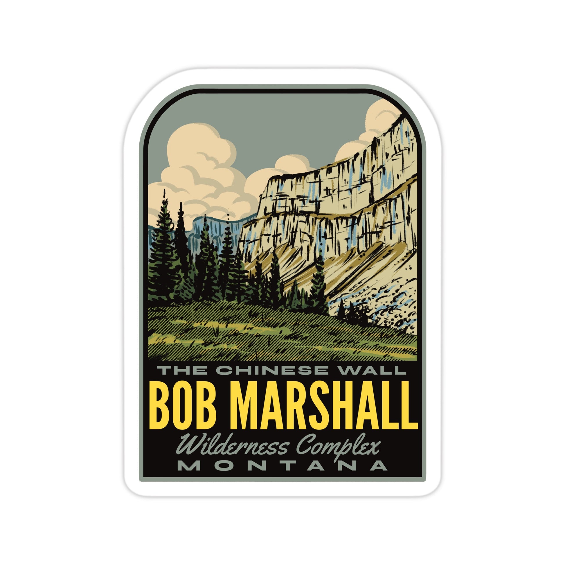 A sticker of the Bob Marshall Wilderness Complex