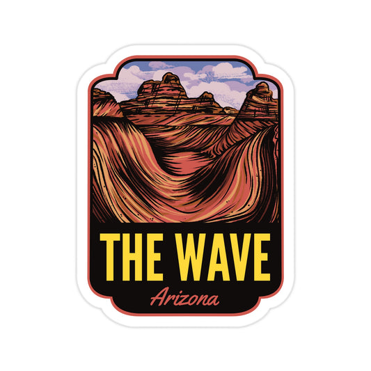 A sticker of The Wave Arizona