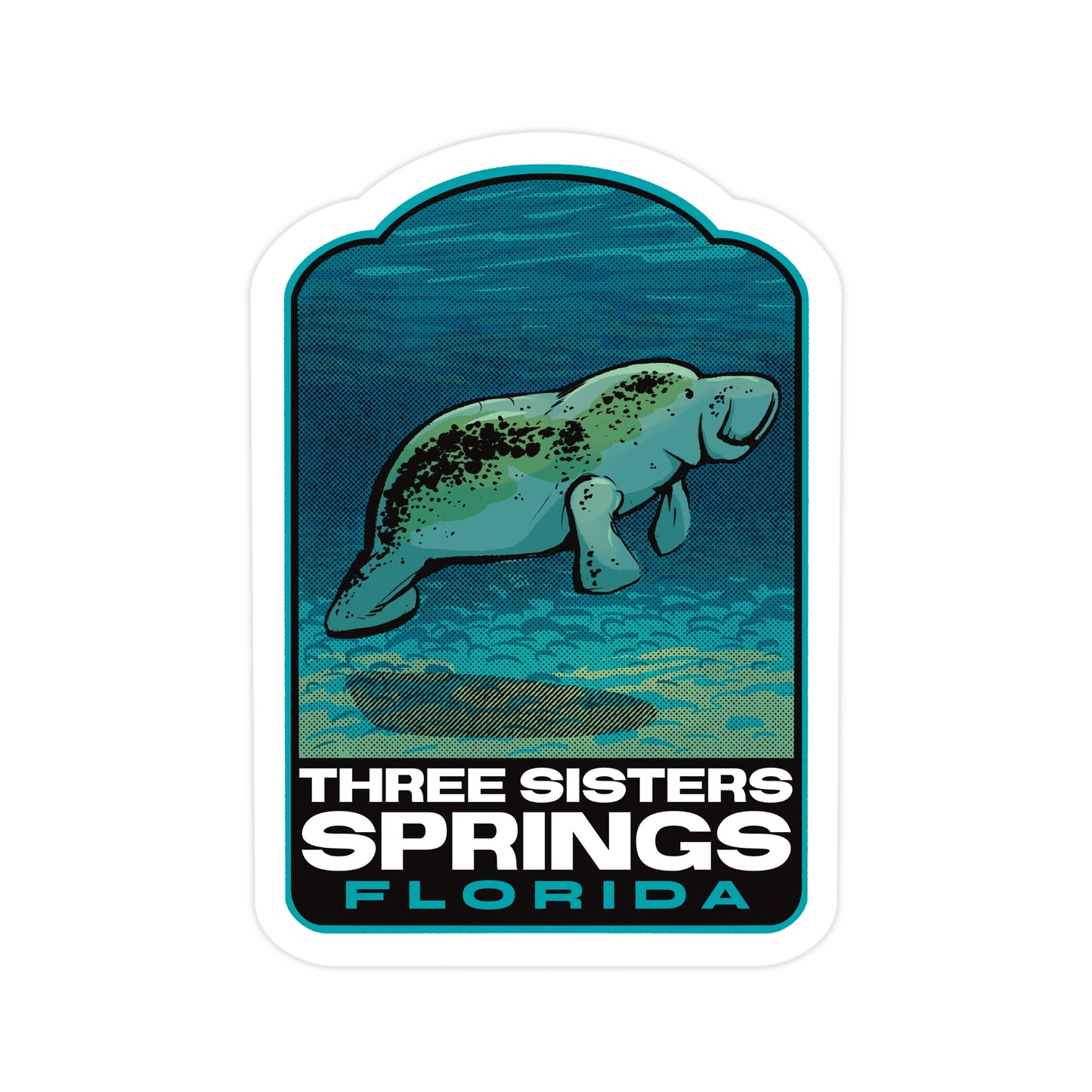 A sticker of Three Sisters Springs Florida