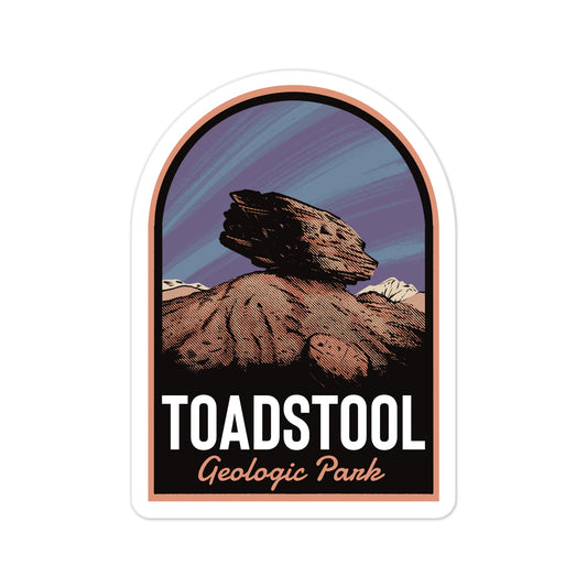 A sticker of Toadstool Geologic Park