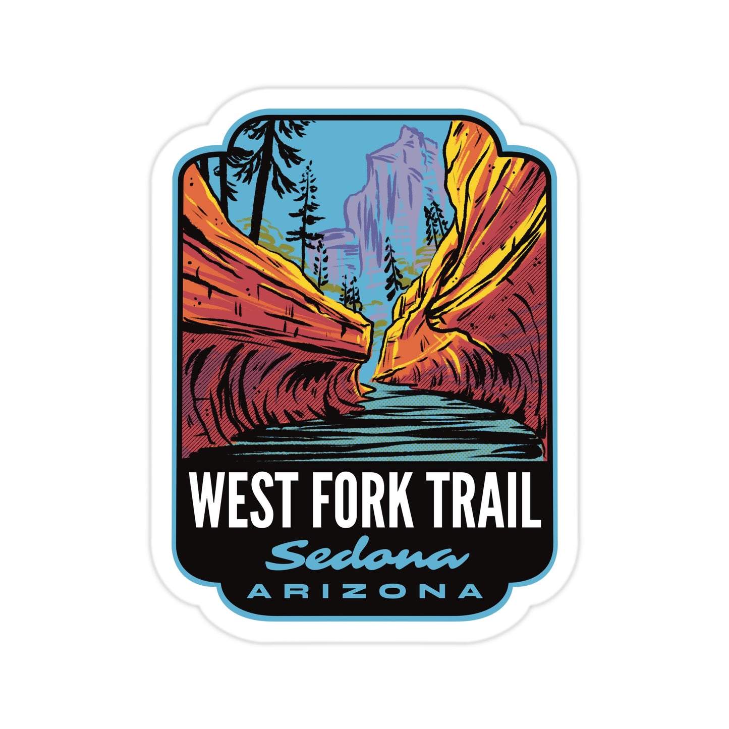 A sticker of West Fork Trail Sedona