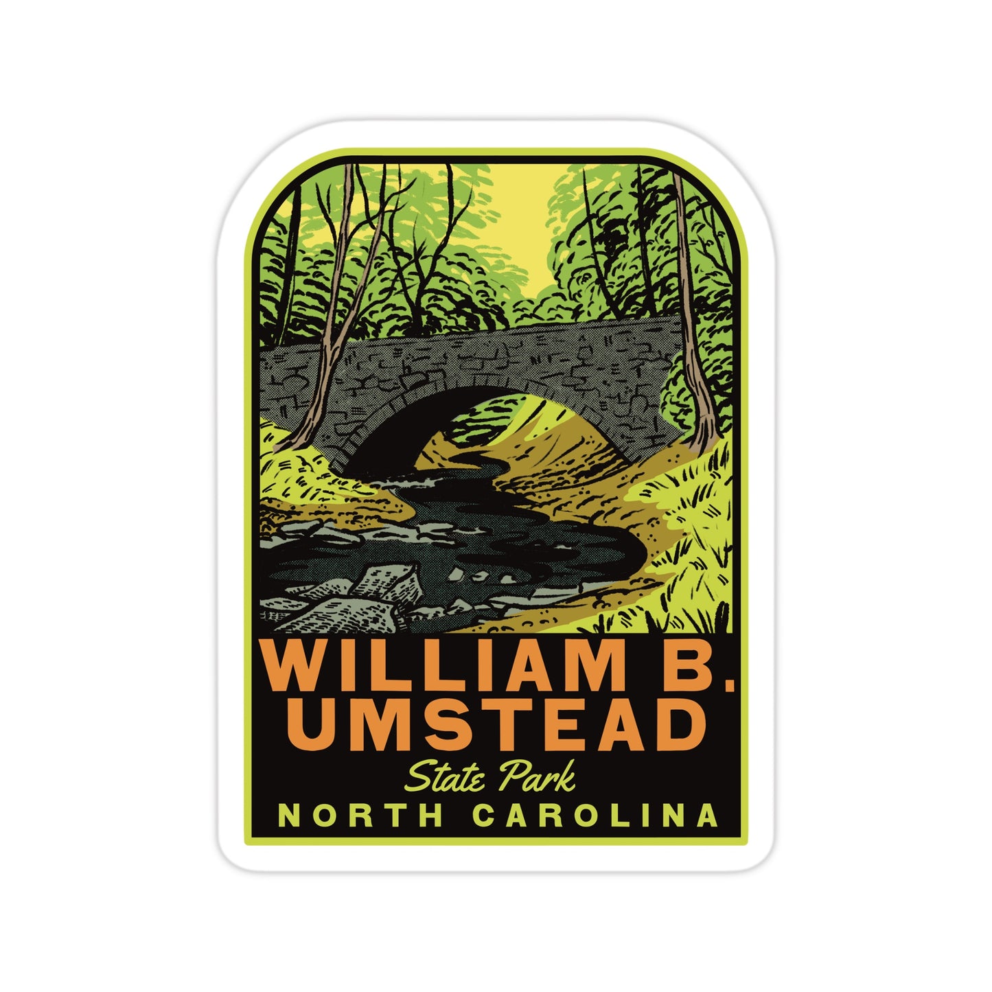 A sticker of William B Umstead State Park