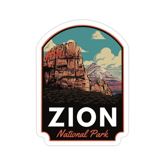 A sticker of Zion National Park