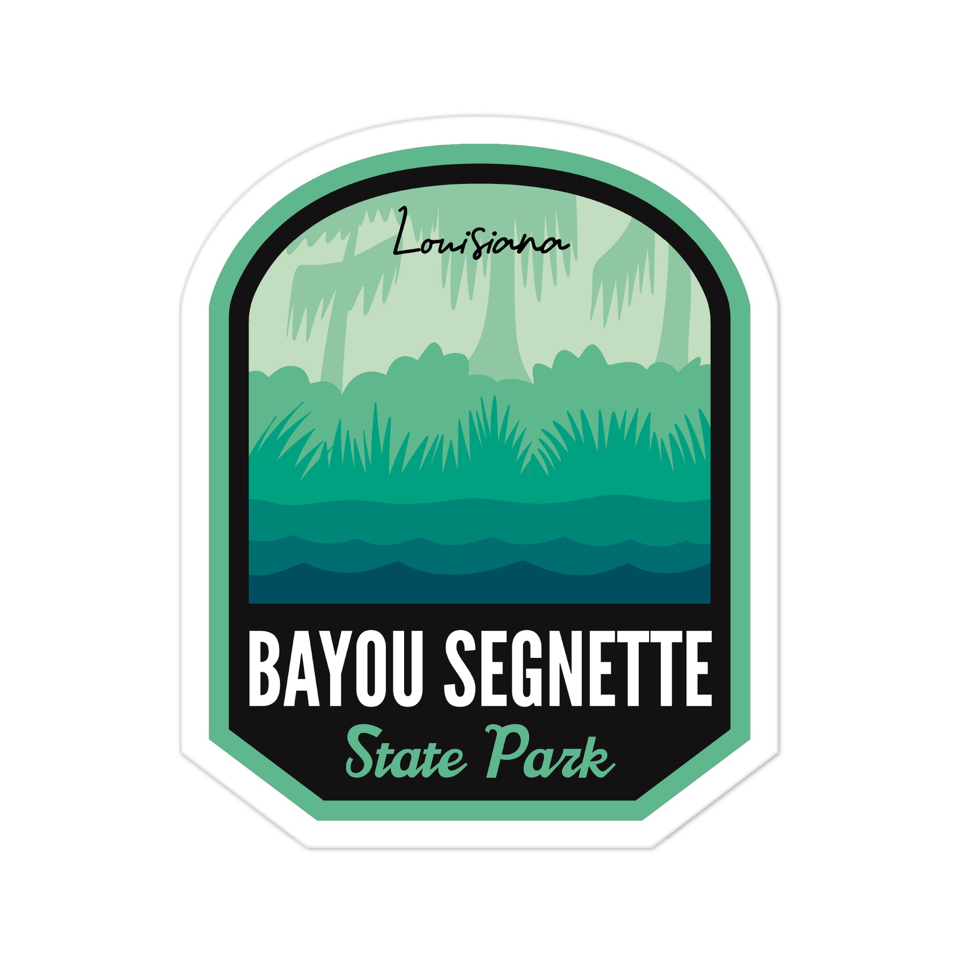 A sticker of Bayou Segnette State Park