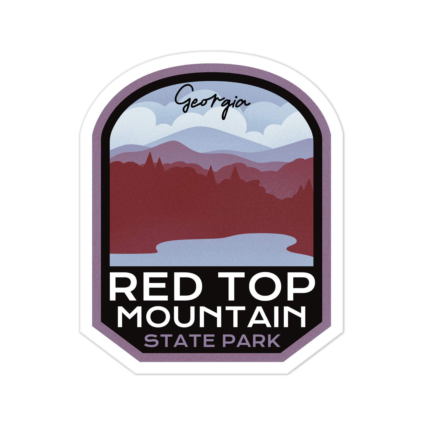 A sticker of Red Top Mountain State Park