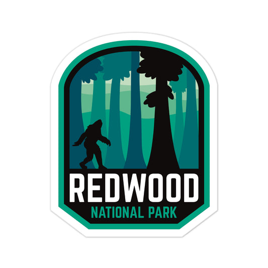 A sticker of Redwood National Park