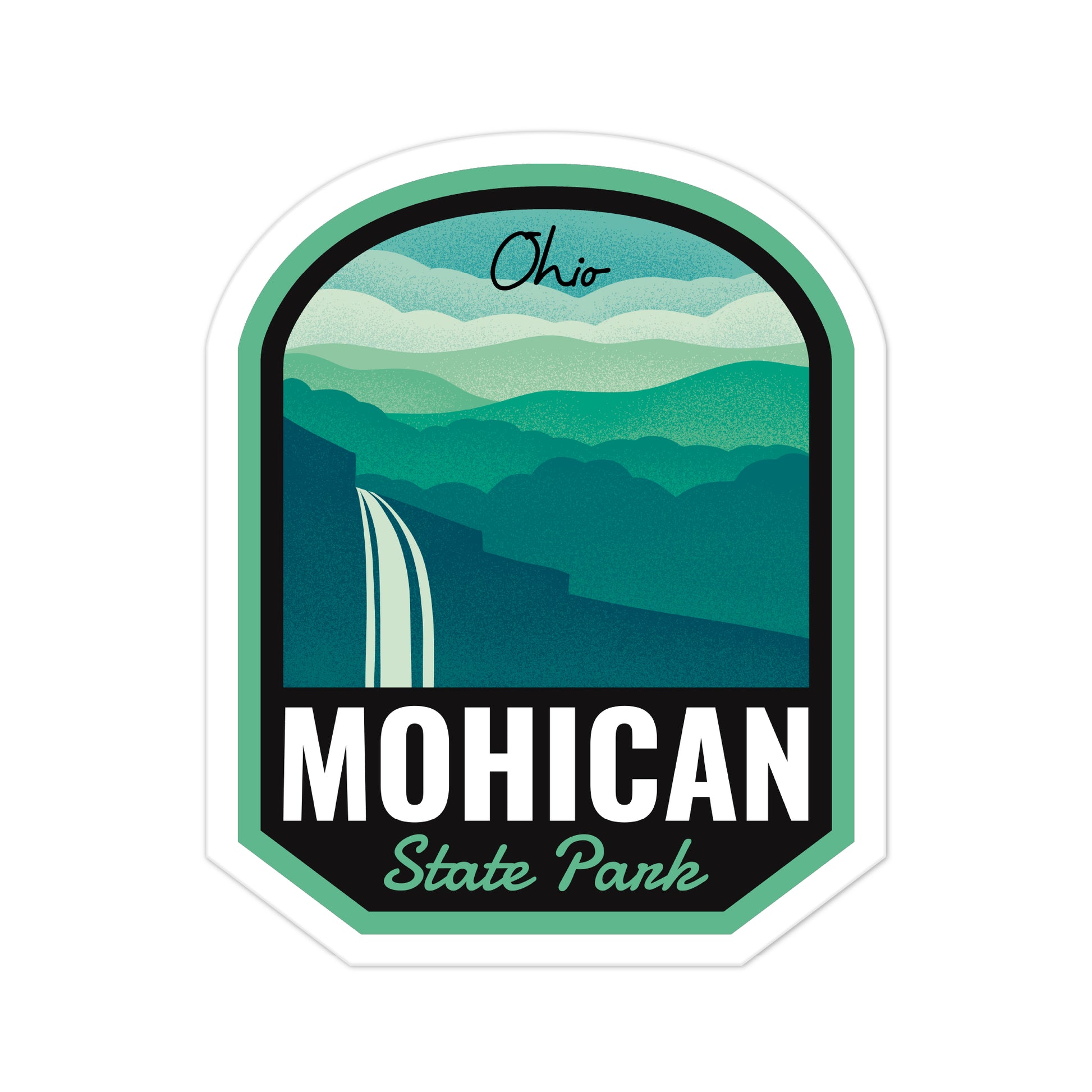 A sticker of Mohican State Park