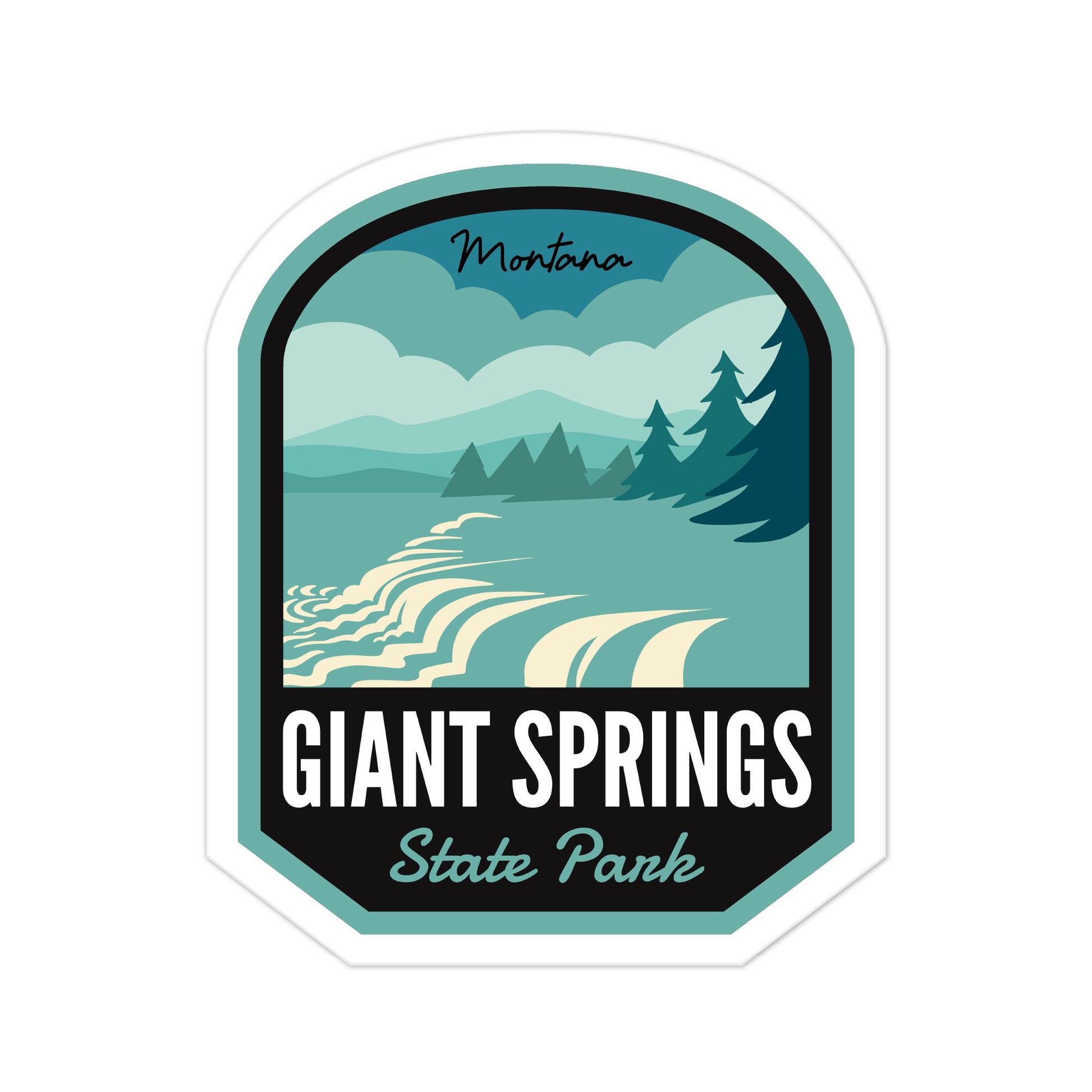 A sticker of Giant Springs State Park