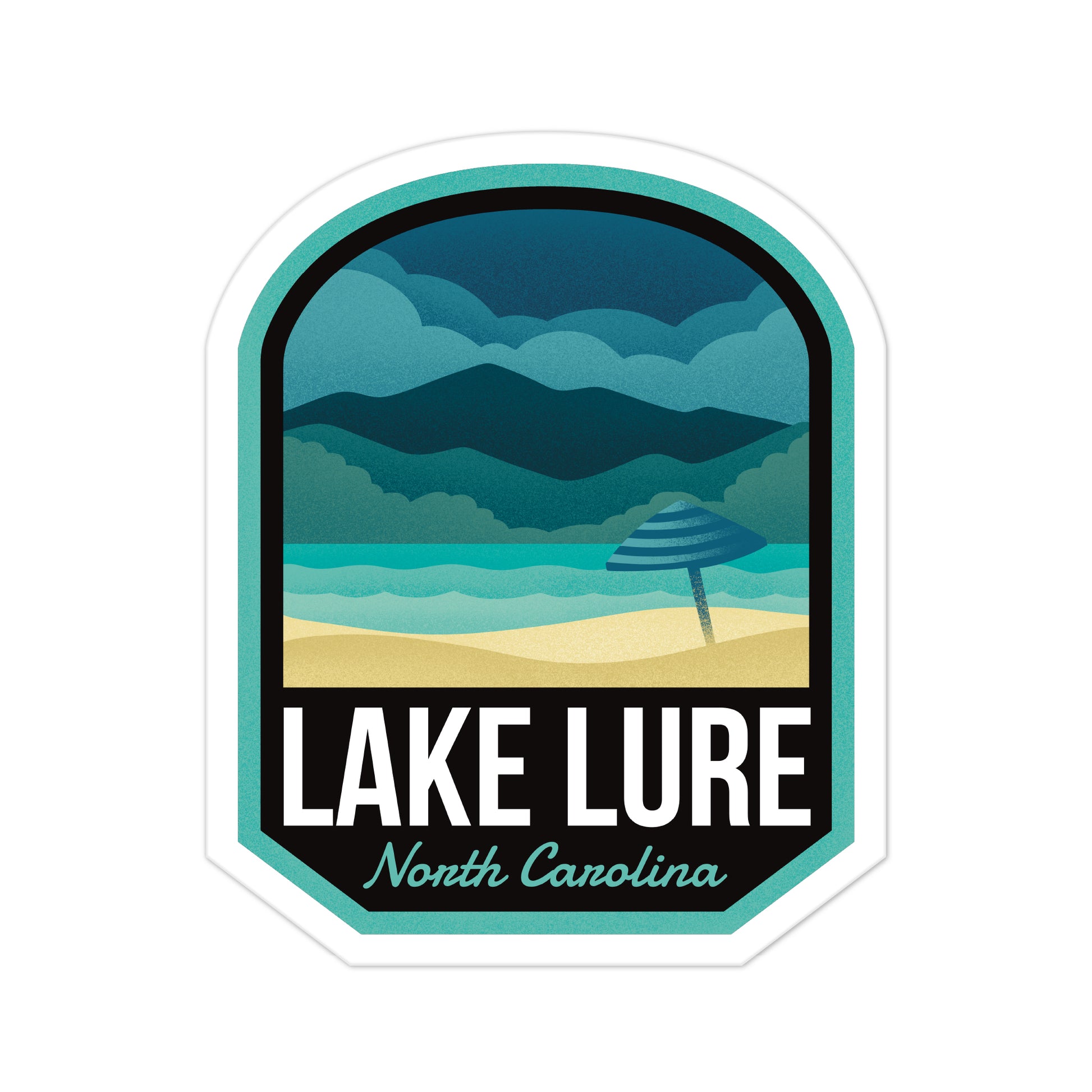 A sticker of Lake Lure North Carolina