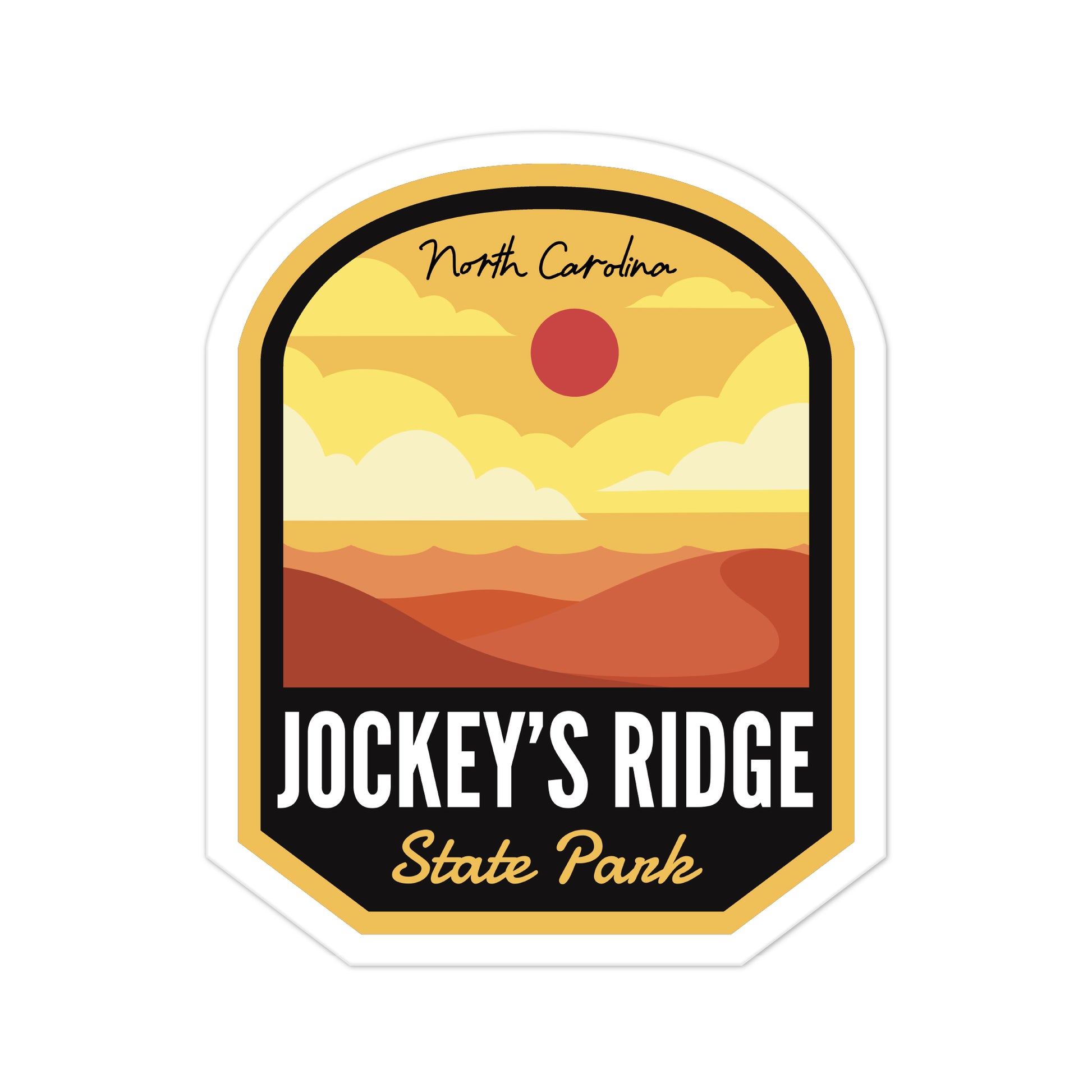 A sticker of Jockey's Ridge State Park