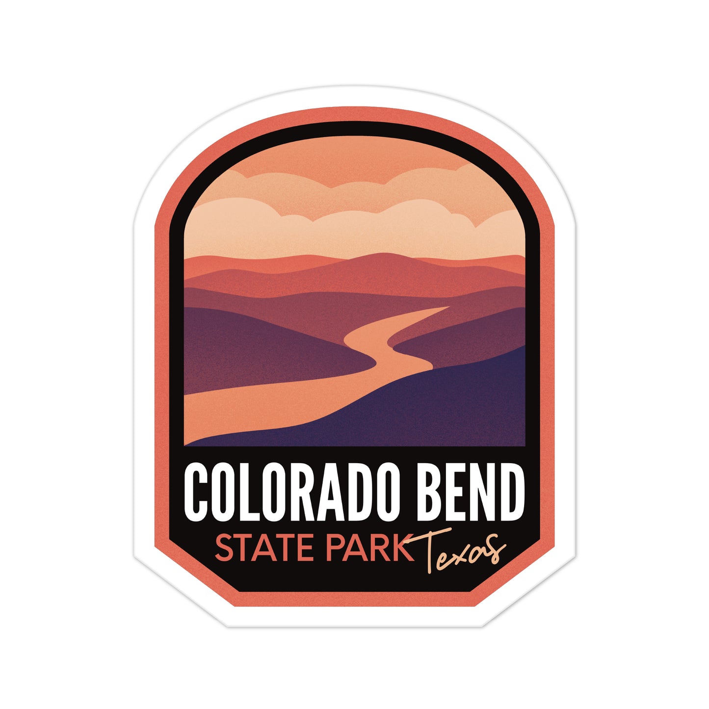 A sticker of Colorado Bend State Park
