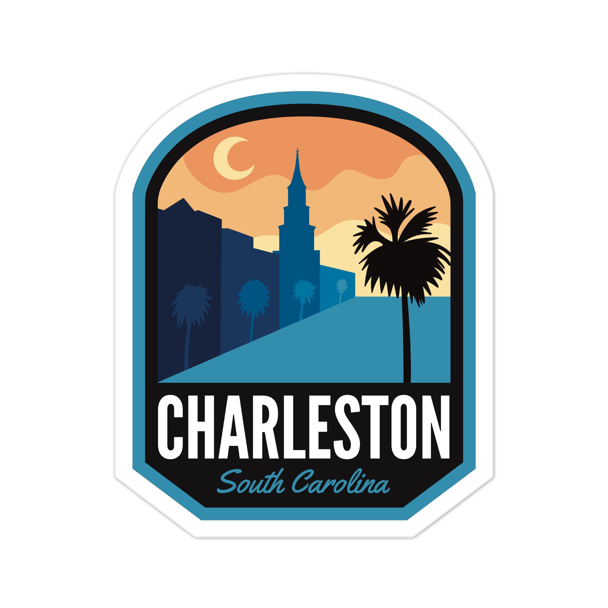 A sticker of Charleston South Carolina