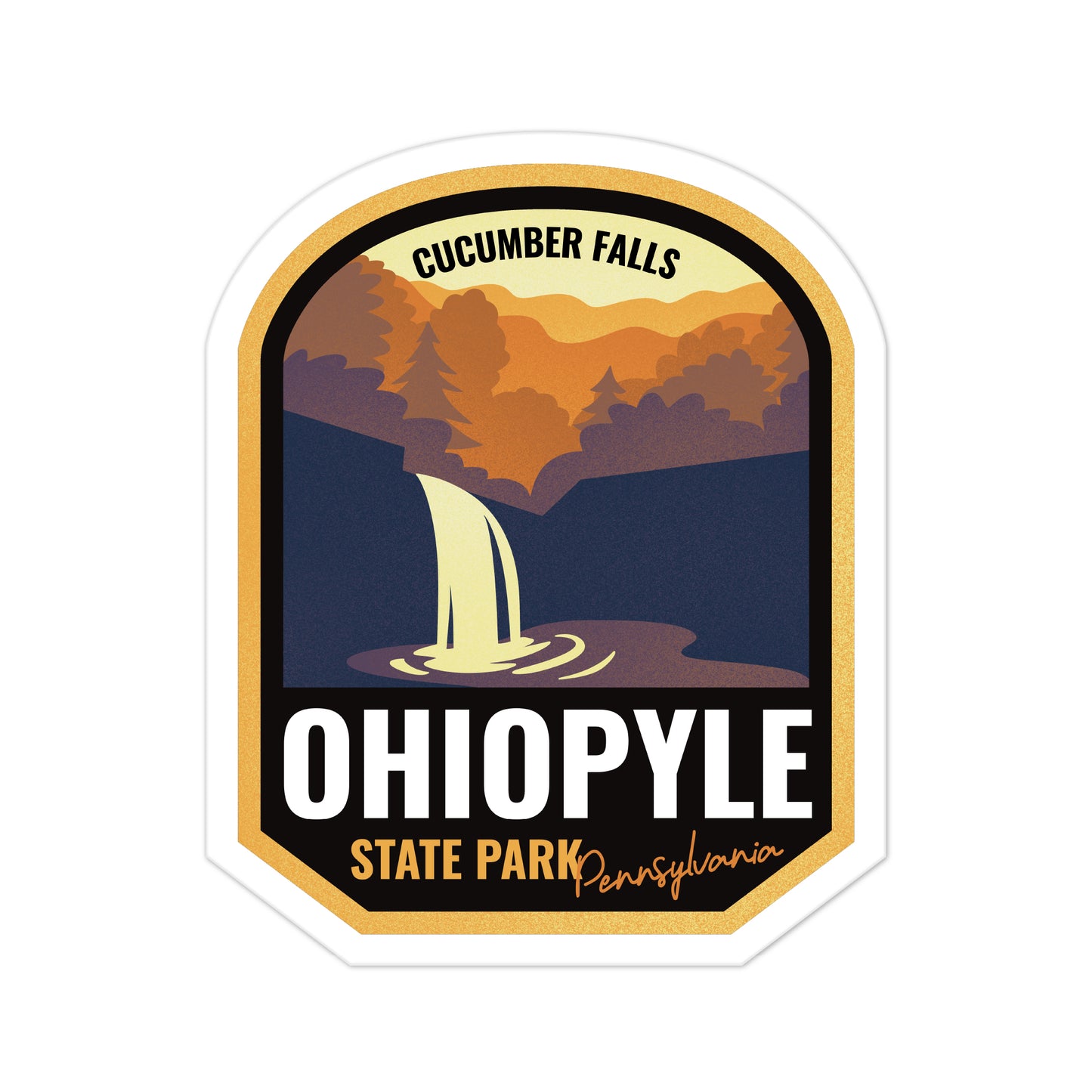A sticker of Ohiopyle State Park