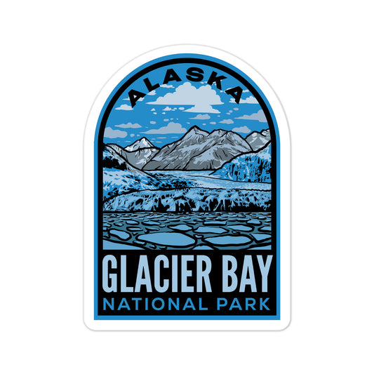 A sticker of Glacier Bay National Park