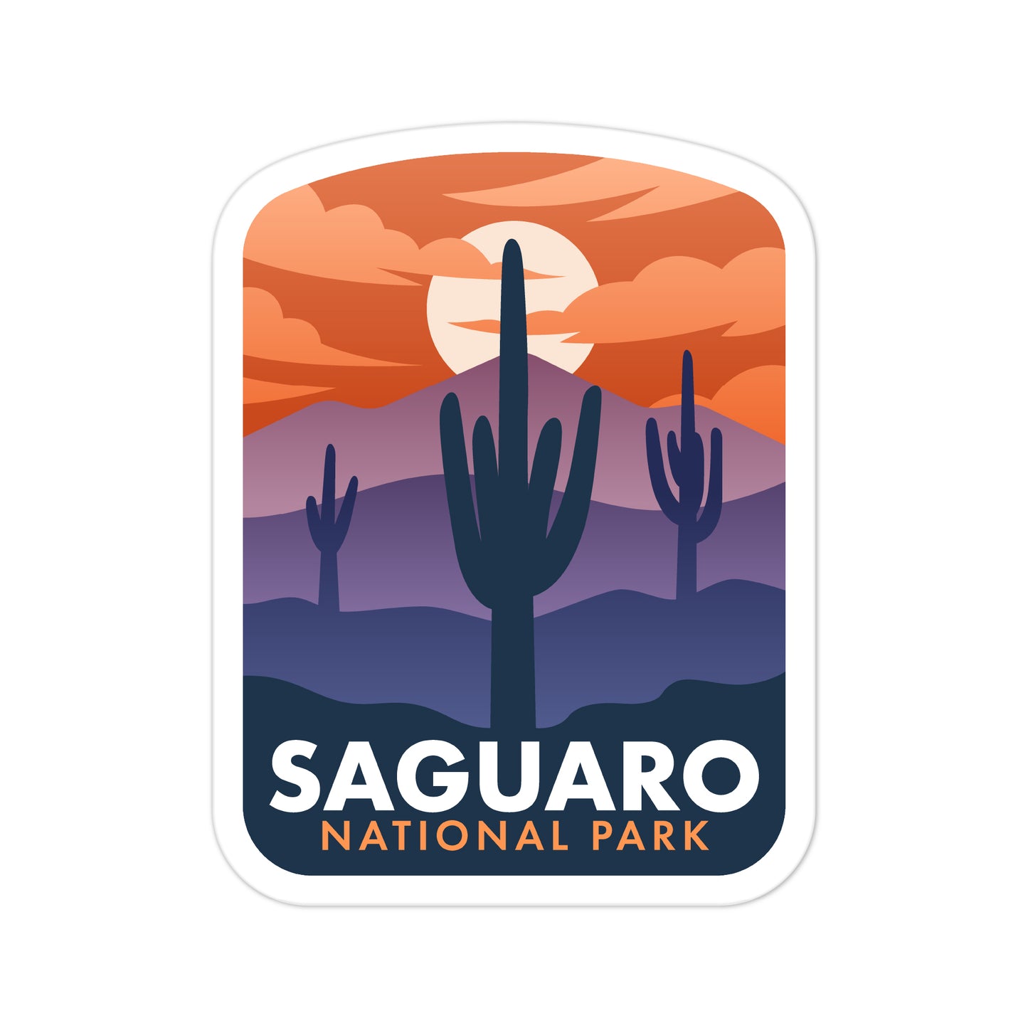 A sticker of Saguaro National Park