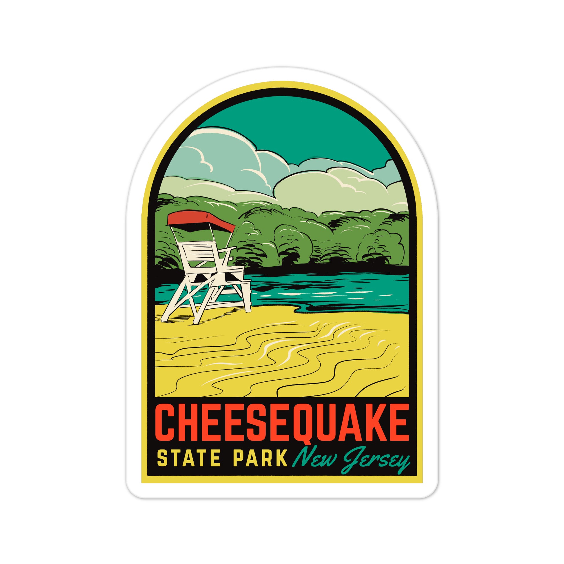A sticker of Cheesequake State Park