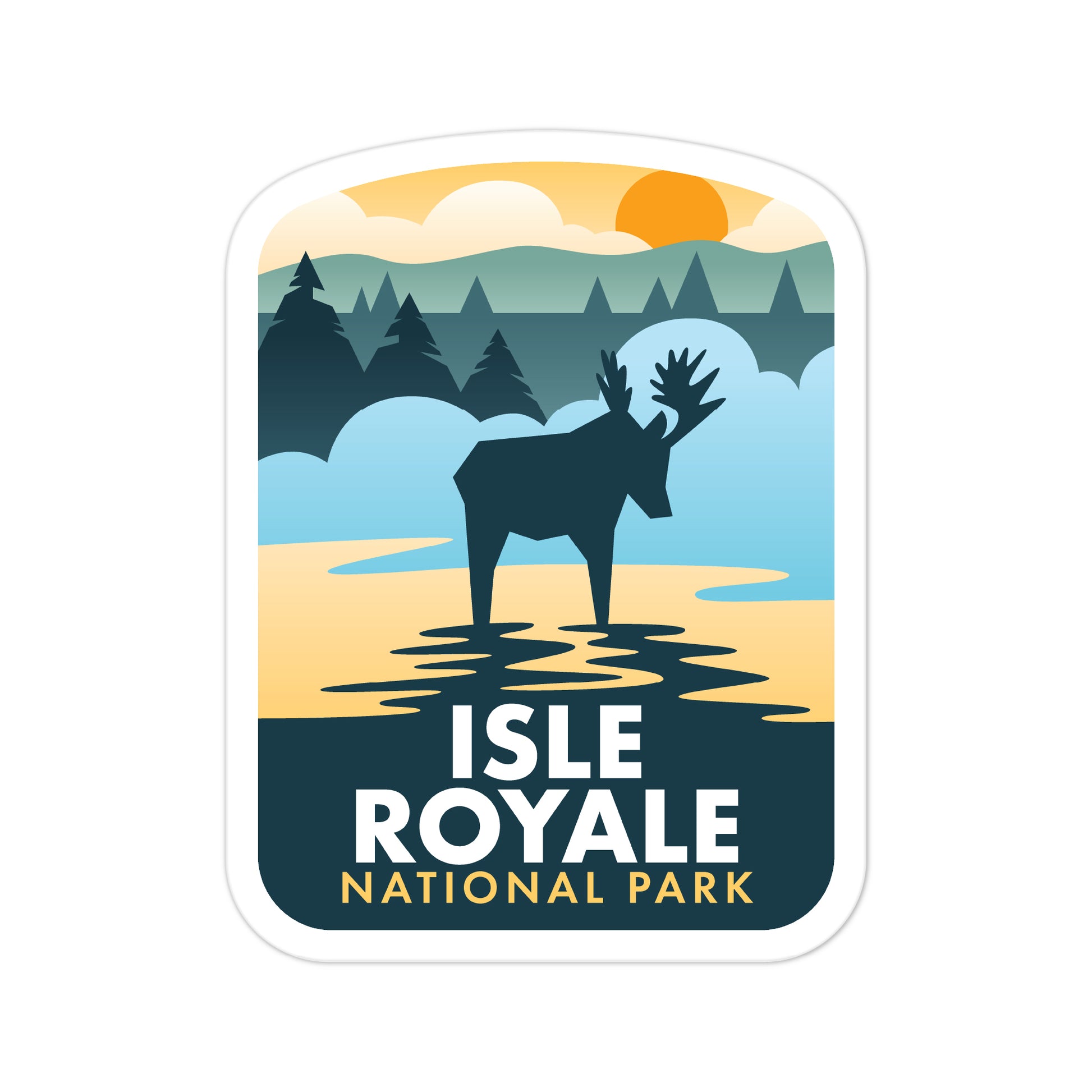 A sticker of Isle Royale National Park