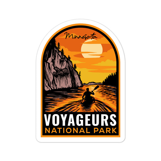 A sticker of Voyageurs National Park