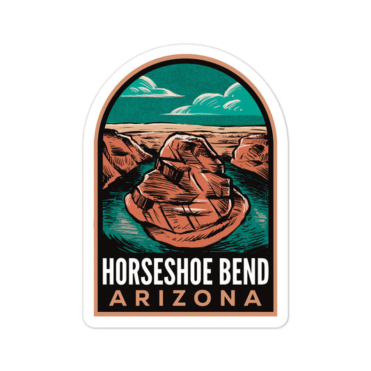 A sticker of Horseshoe Bend Arizona