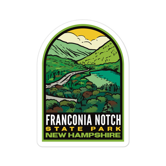 A sticker of Franconia Notch State Park