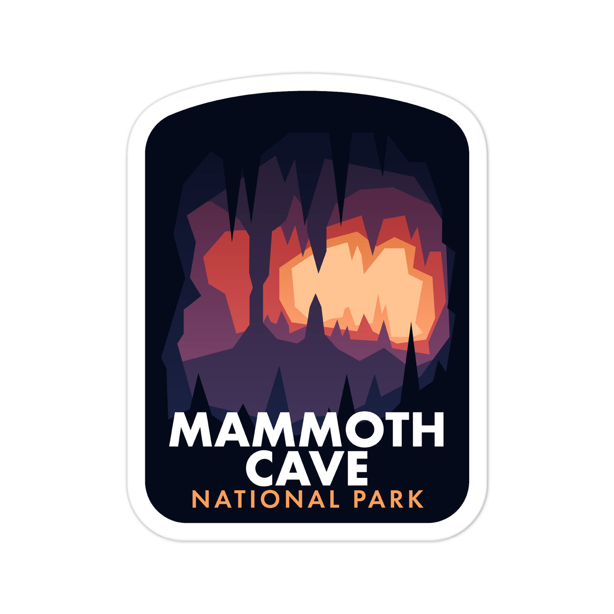 Mammoth Script Sticker Mammoth Cave National Park - Vinyl Sticker – Halpin Decals