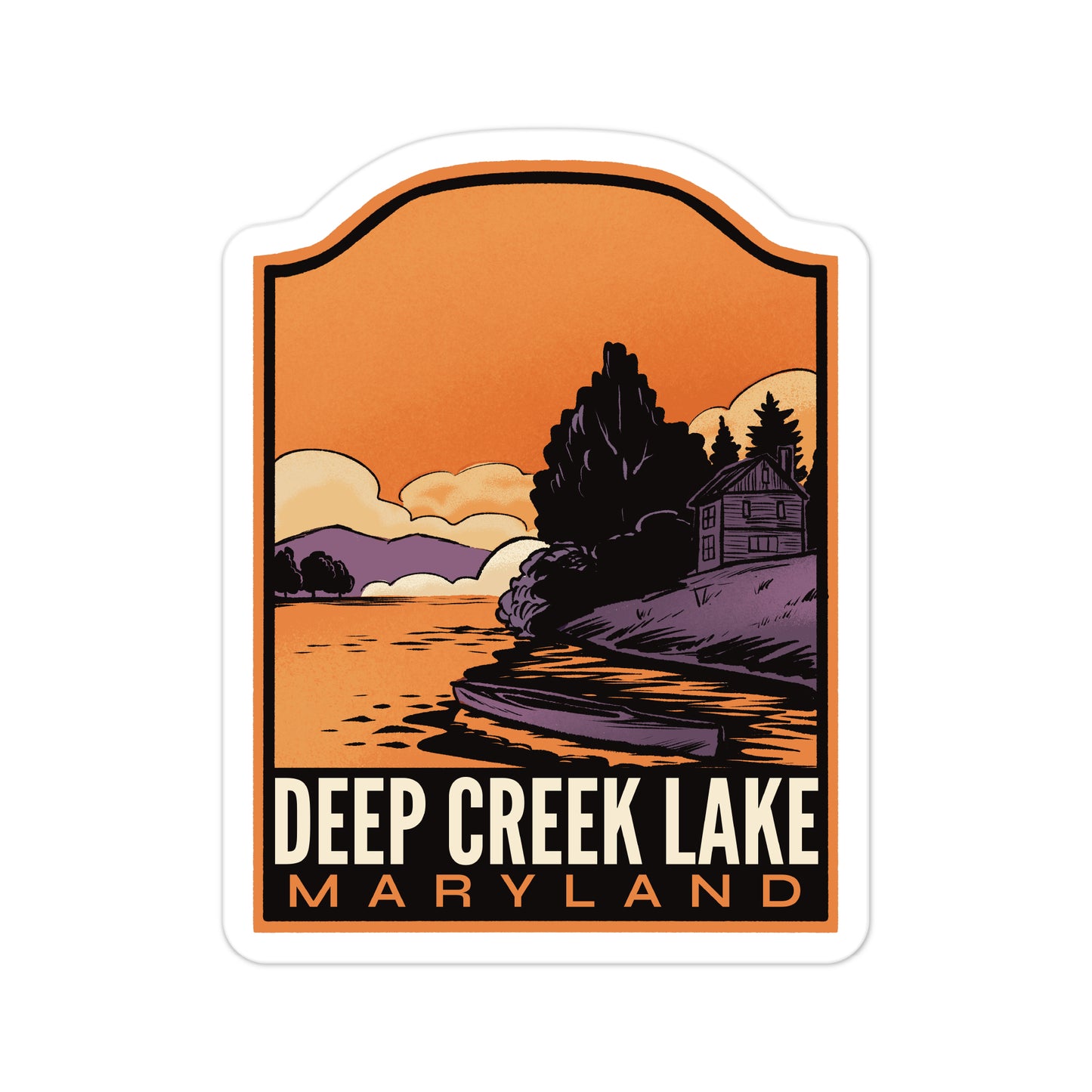 A sticker of Deep Creek Lake