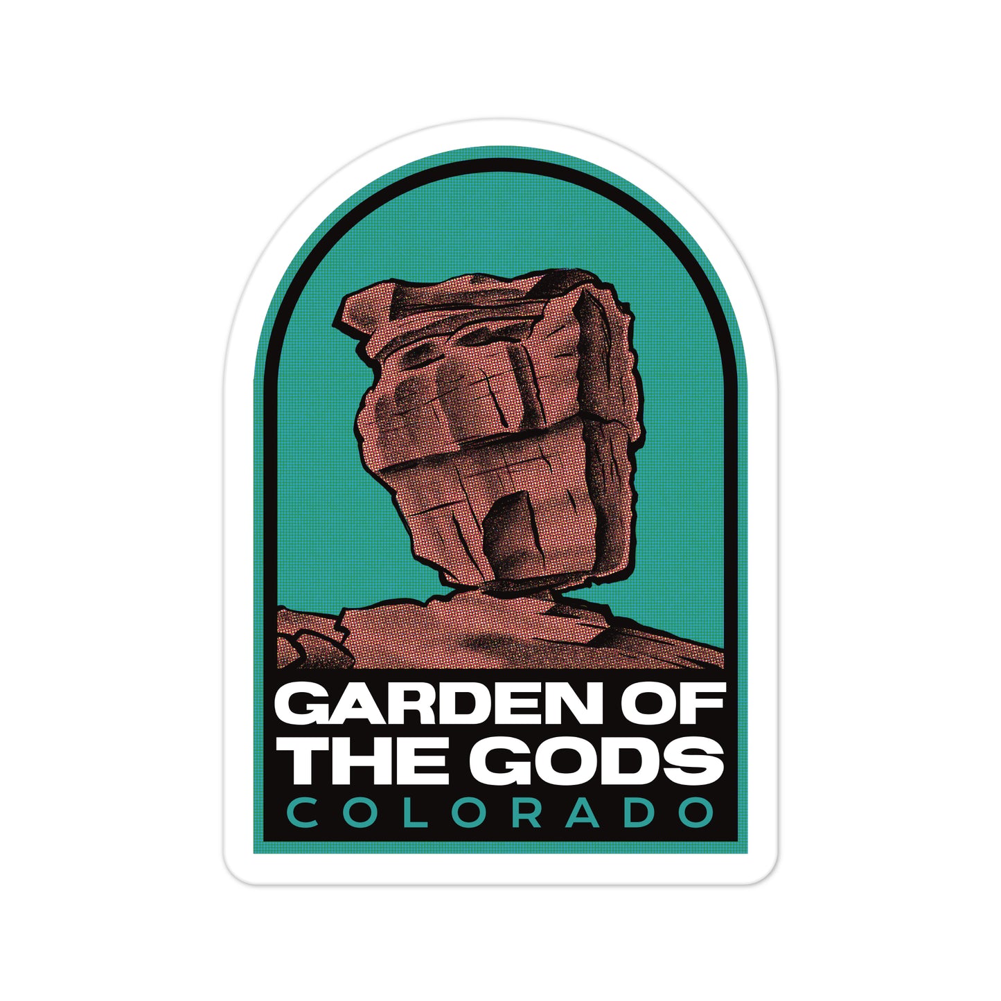 A sticker of Garden of the Gods Colorado