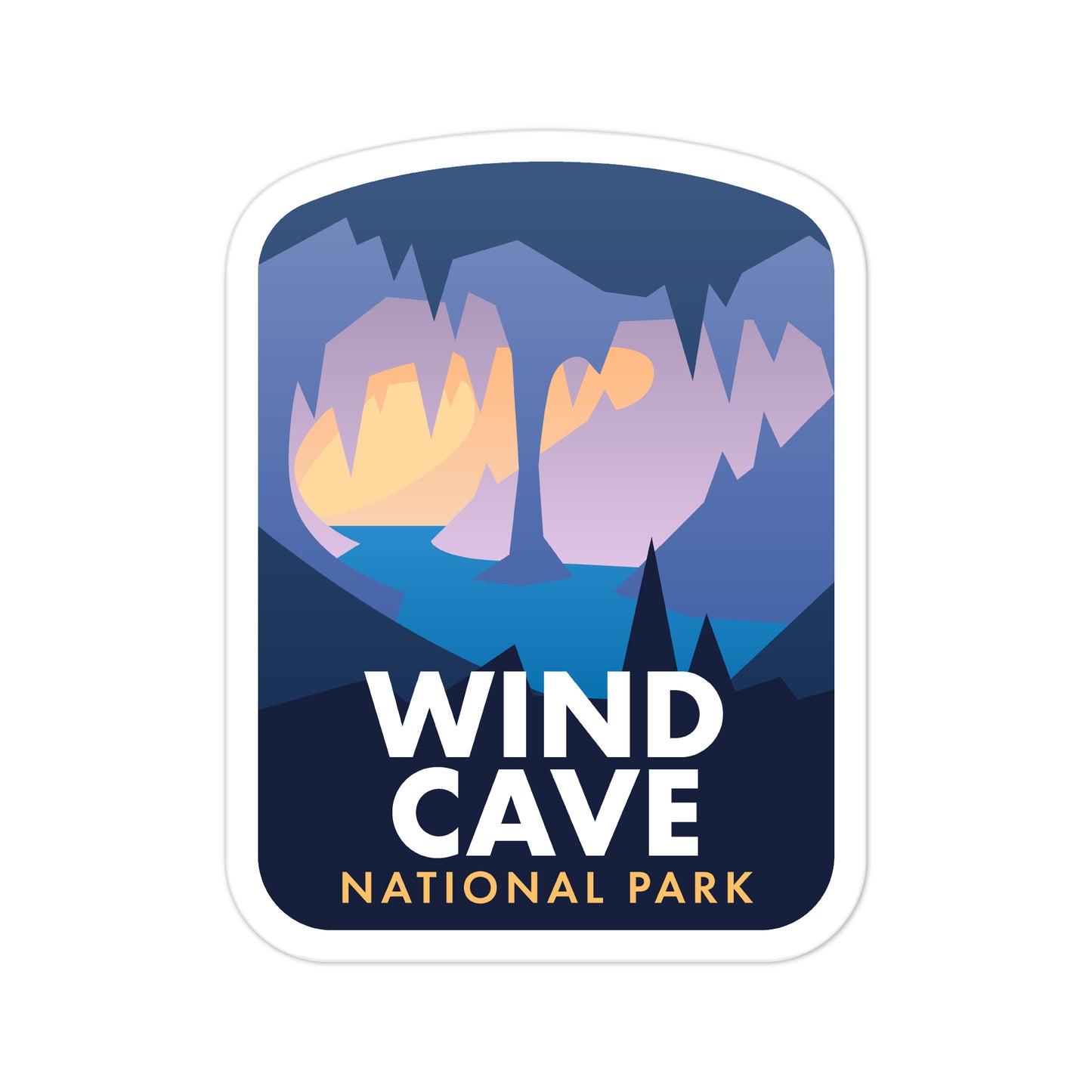 A sticker of Wind Cave National Park