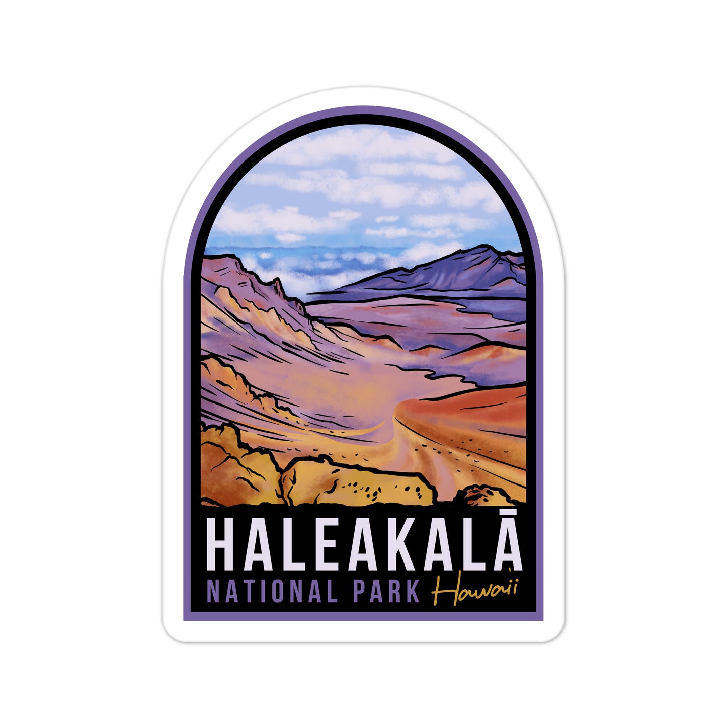 A sticker of Haleakala National Park