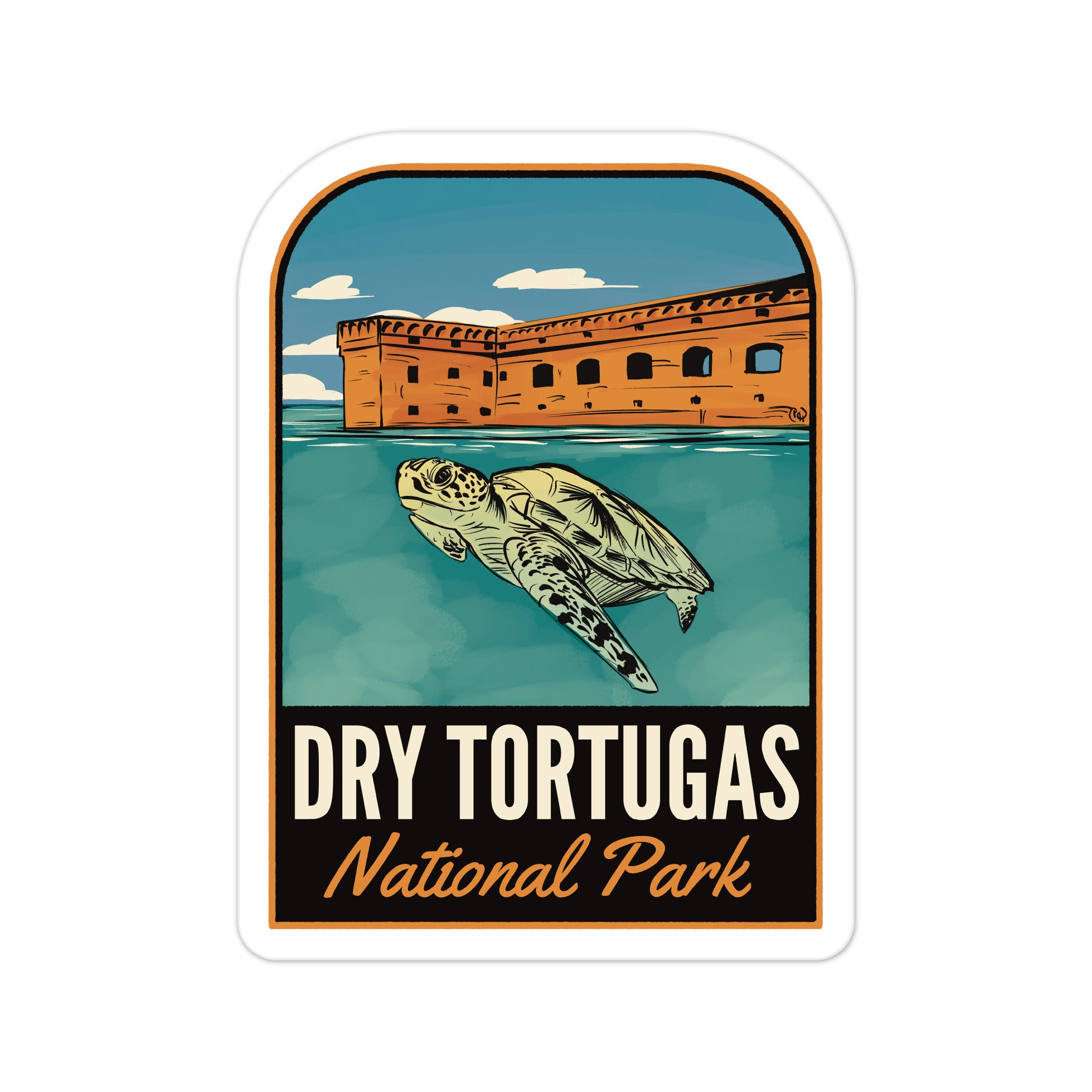 A sticker of Dry Tortugas National Park