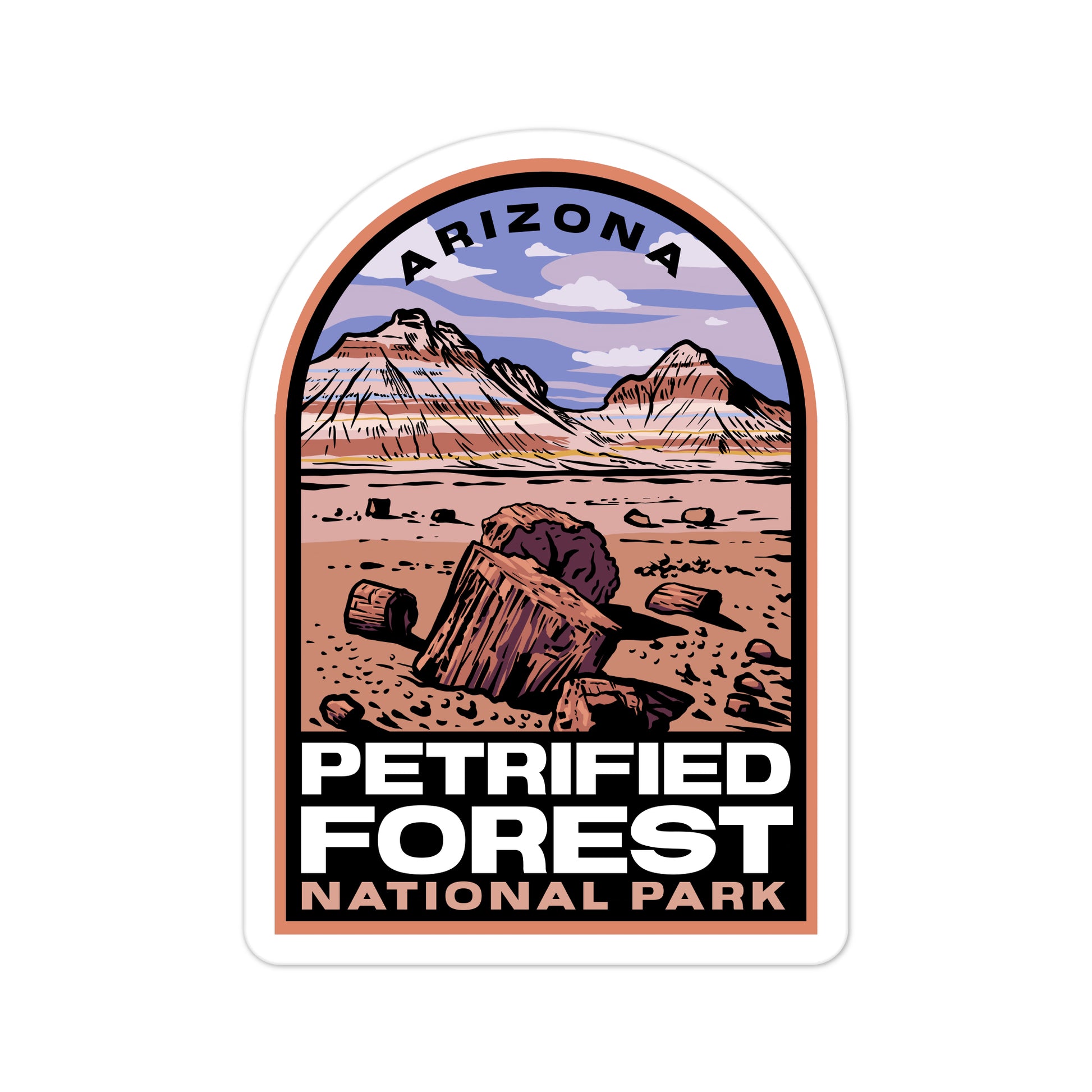 A sticker of Petrified Forest National Park