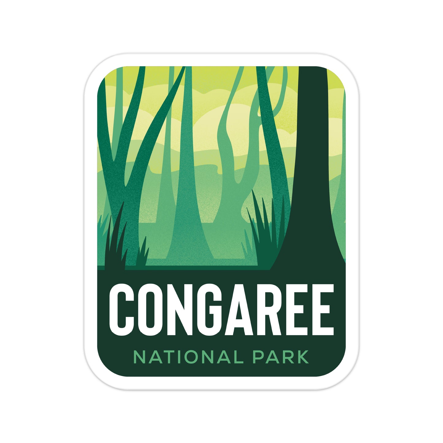 A sticker of Congaree National Park