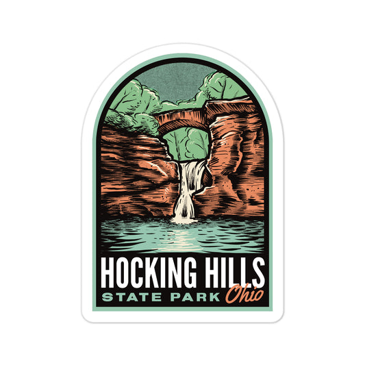 A sticker of Hocking Hills State Park