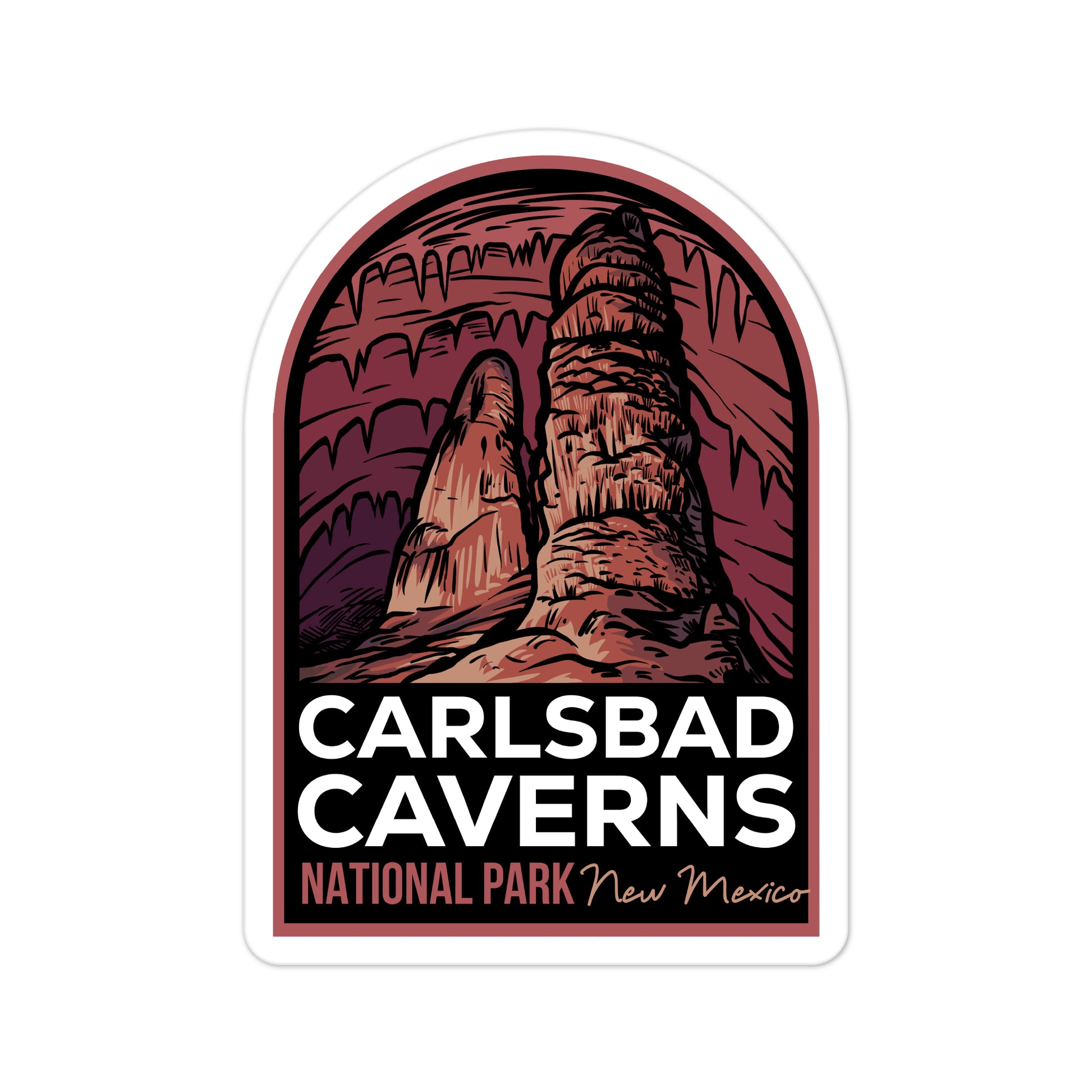 A sticker of Carlsbad Caverns National Park