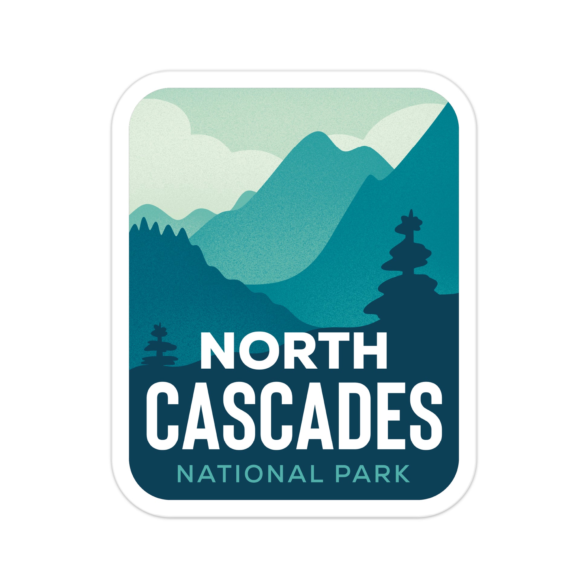 A sticker of North Cascades National  Park