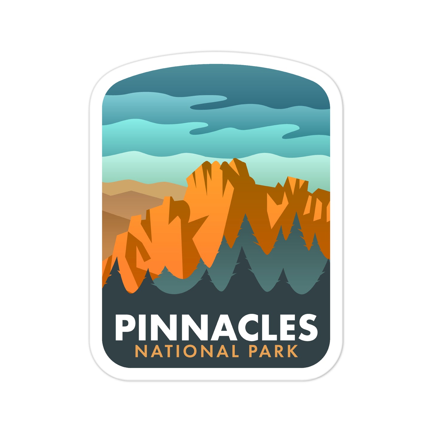 A sticker of Pinnacles National Park