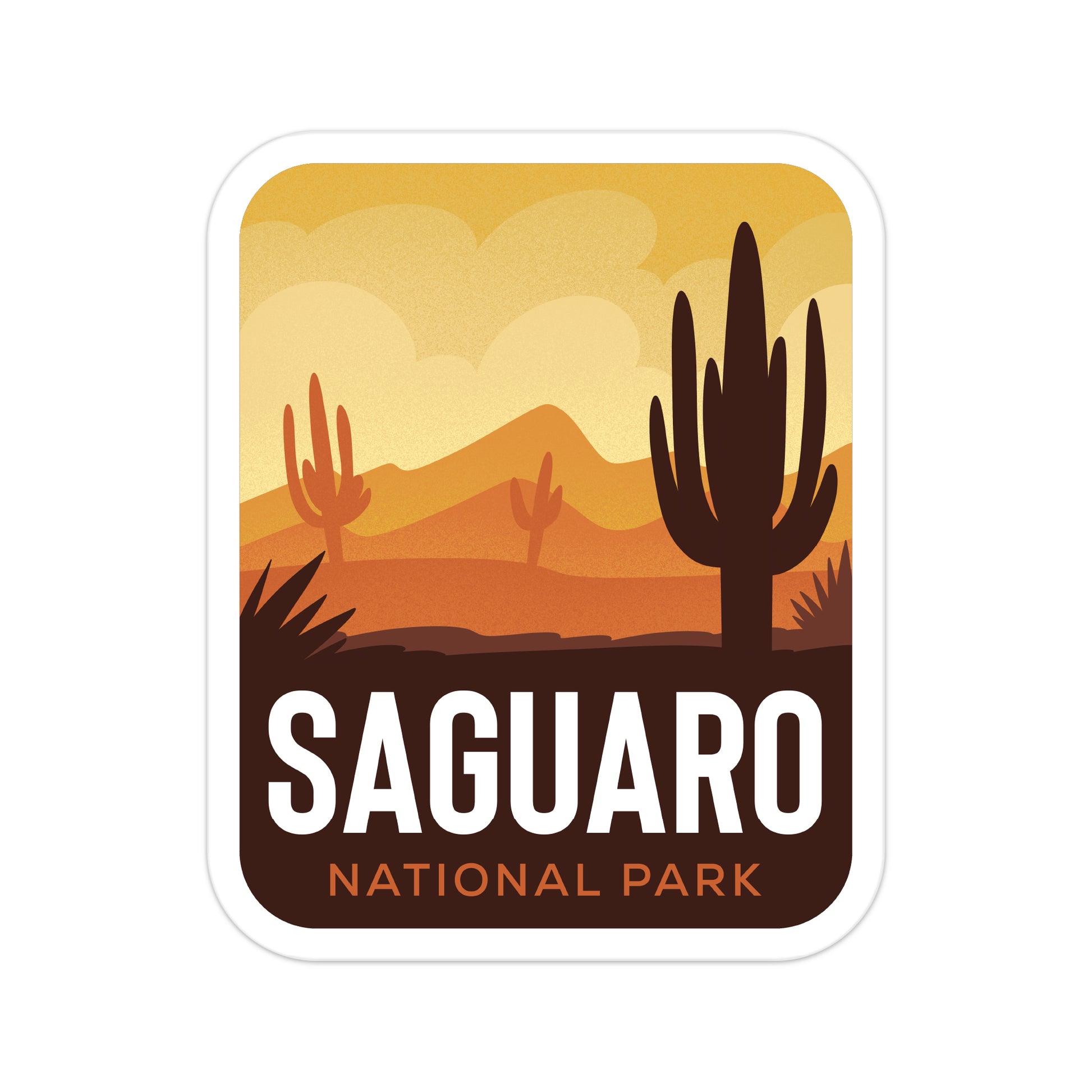 A sticker of Saguaro National Park