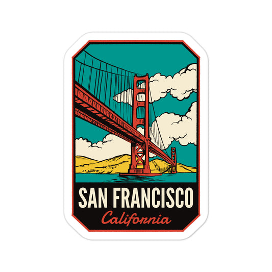 A sticker of San Francisco California