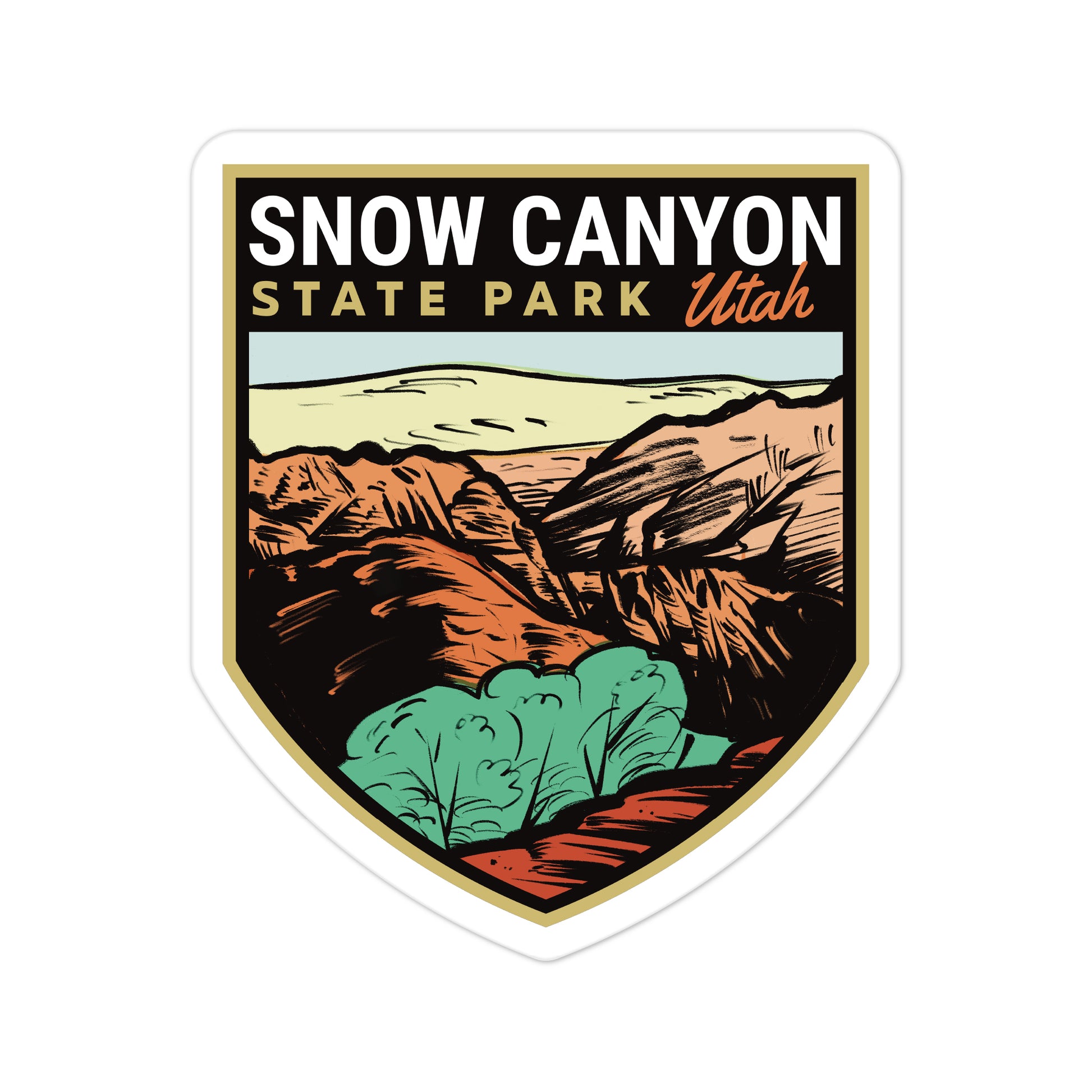 A sticker of Snow Canyon State Park