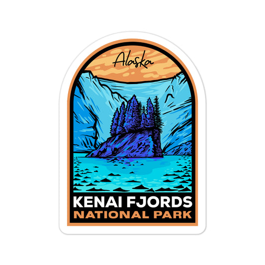 A sticker of Kenai Fjords National Park