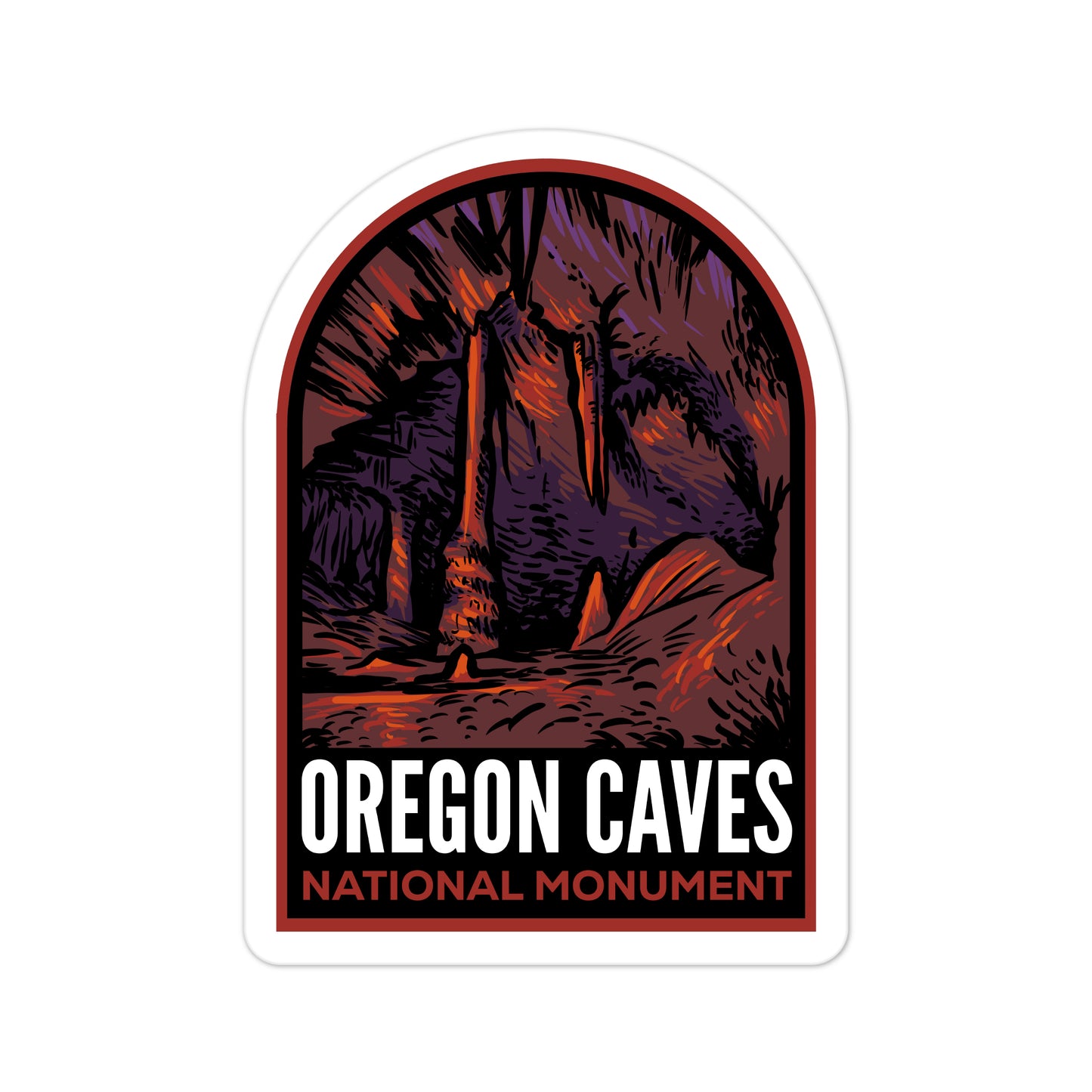 A sticker of Oregon Caves National Monument